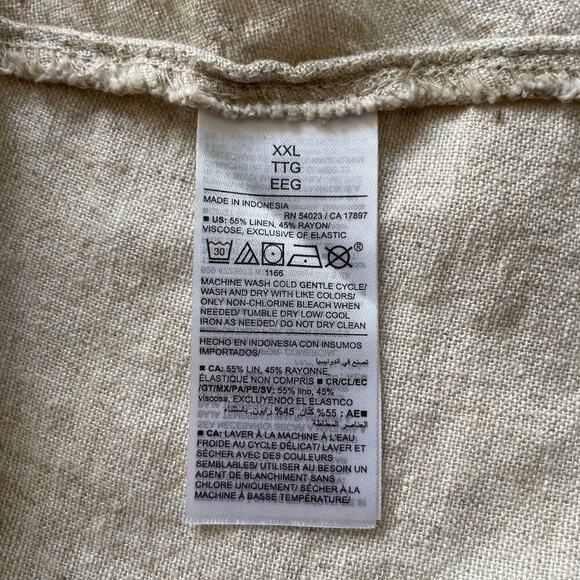 Old Navy Cami Mini Dress Linen Blend Tan XXL NWT Neutral Beach Vacation - Picture 5 of 8